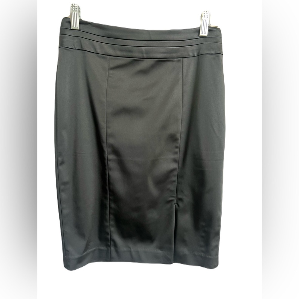 🆕 🖤 NWT White House Black Market Black Satin Pencil Skirt – Size 2 🖤